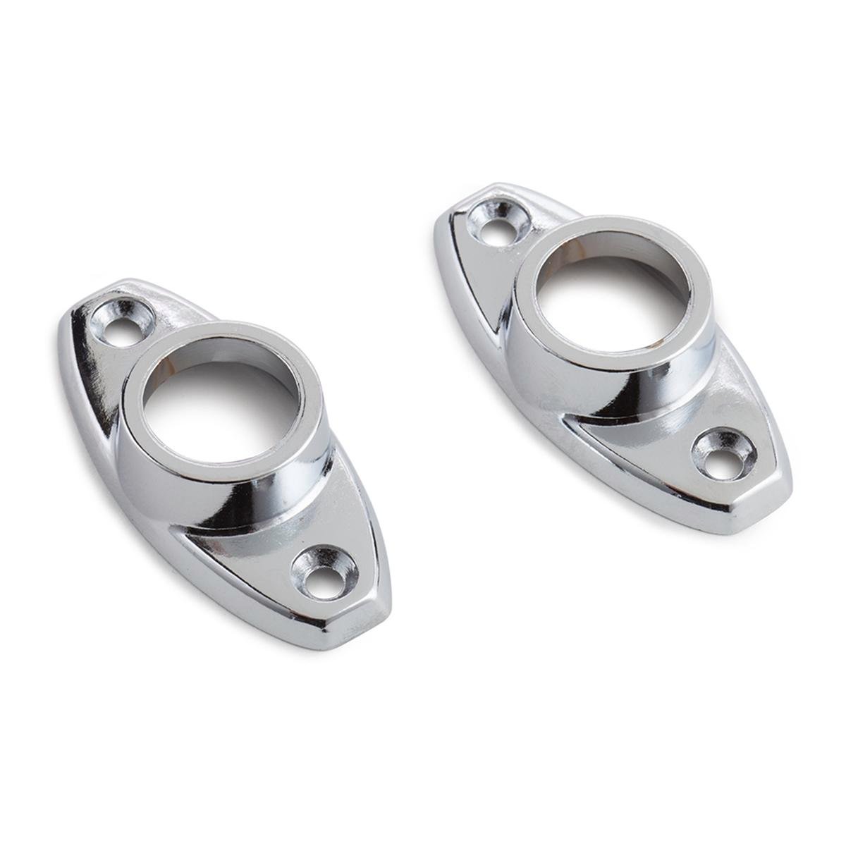 Sandleford 16mm Chrome Oval Flange 2 Pack - Chrome - Zinc Alloy - SuperSaverAU - view 1