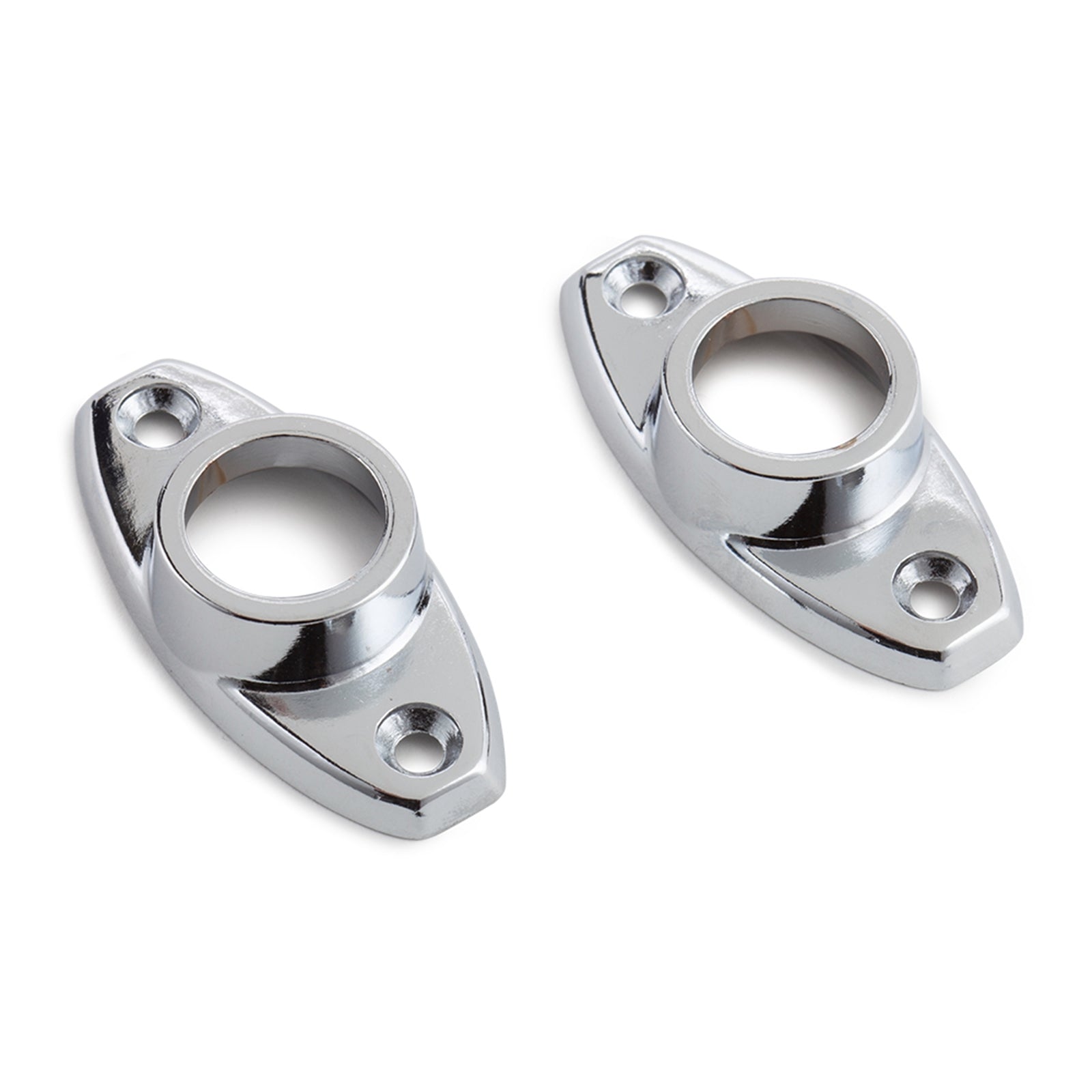 Sandleford 16mm Oval Flange Zinc Alloy Chrome Plated - 2 Pack