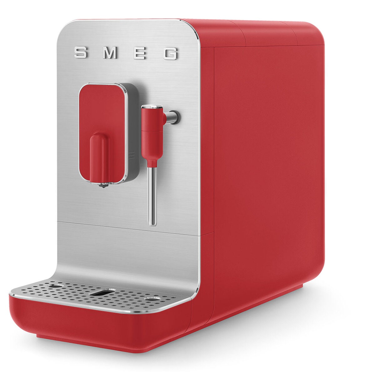 Smeg 50's Style Automatic Coffee Machine - Hot Water and Steam Dispenser, Red - BCC02RDMAU