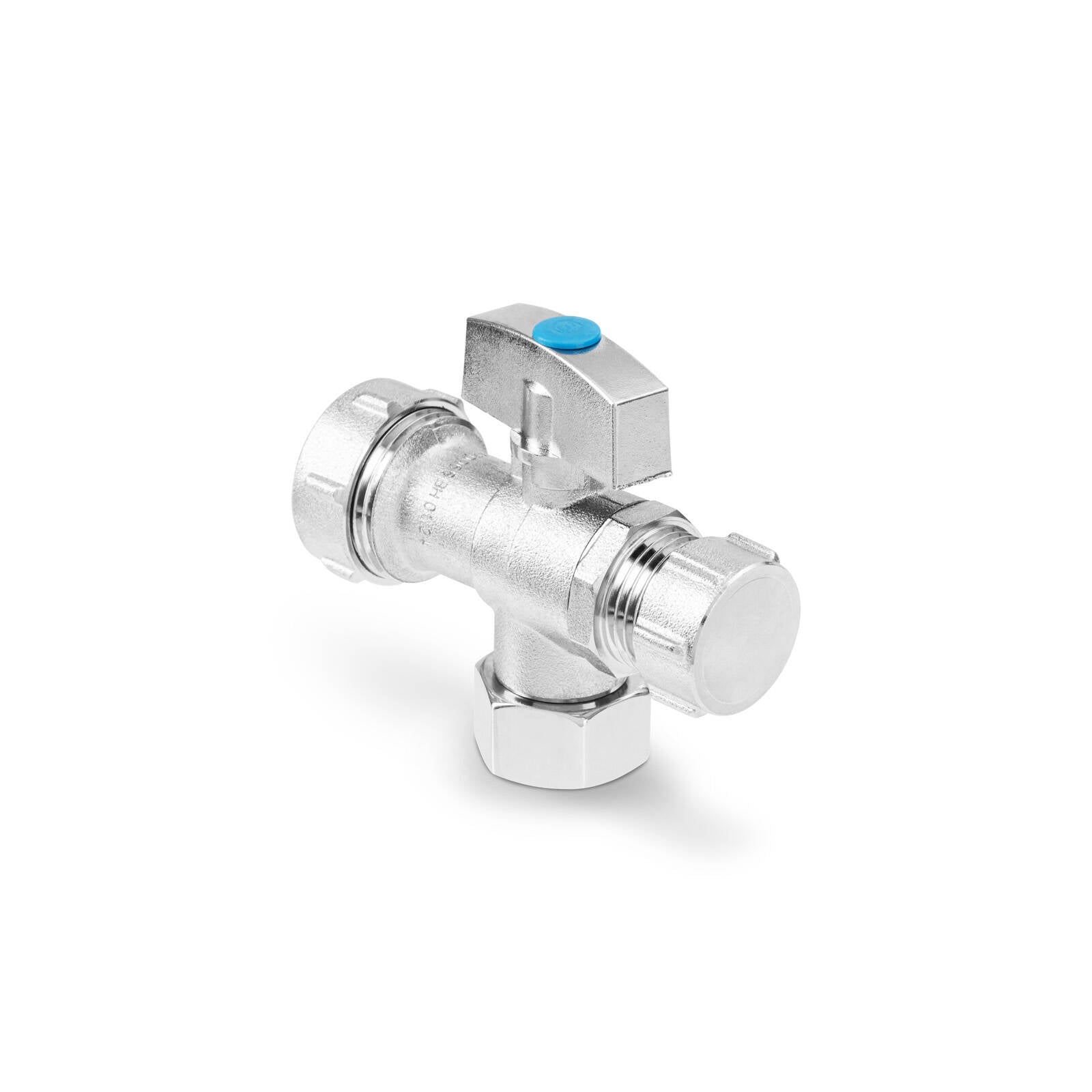 Brasshards Loose Nut 1/4 Turn 2 Way Under Sink Valve 20 x 15mm Chrome Lead Free