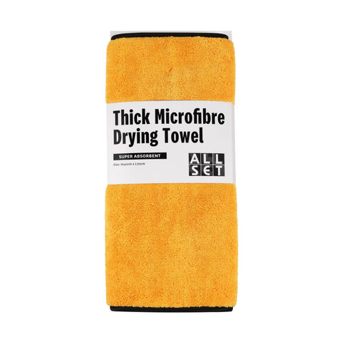 All Set 70 x 40cm Orange 1200gsm Microfibre Car Drying Towel, Streak-Free