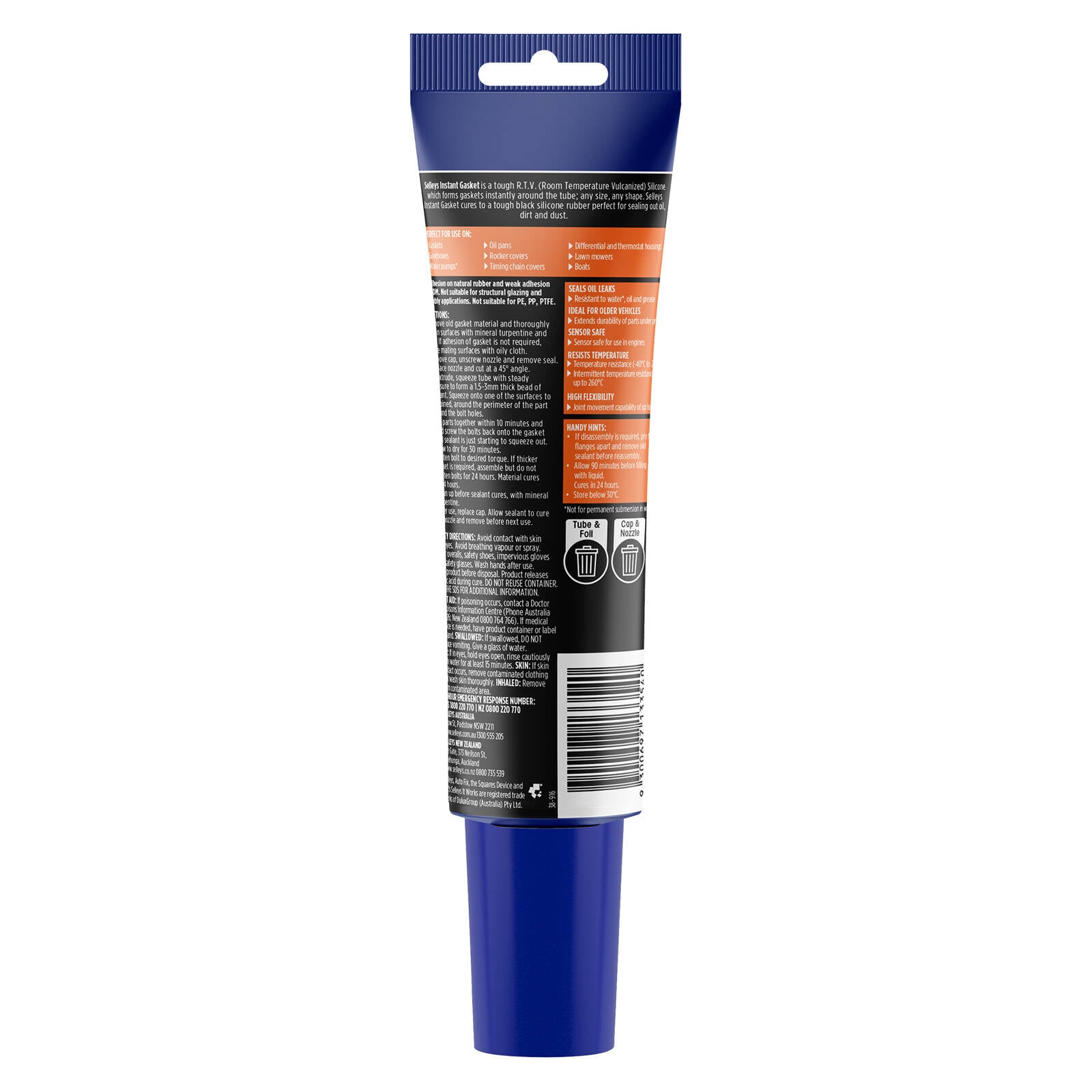 Selleys Autofix Instant Gasket Black RTV Silicone 100mL