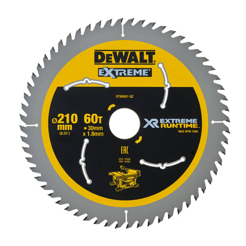 DeWALT 210mm 60T Extreme Runtime Circular Saw Blade DT99567-QZ