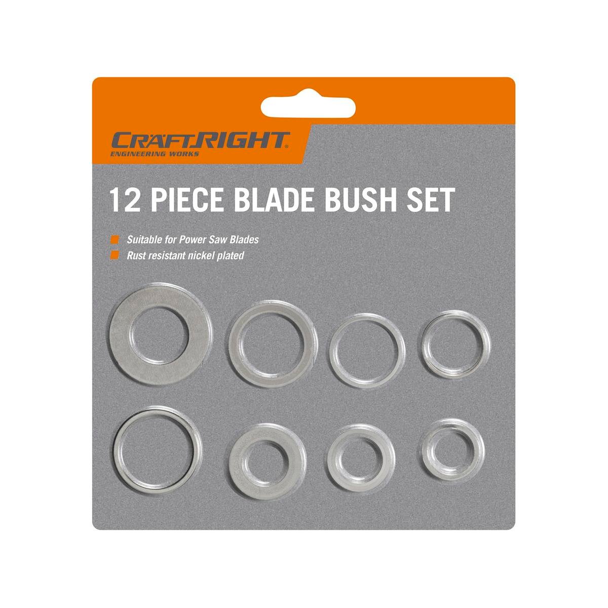 Craftright 12 Piece Circular Saw Bush Set - Metal - Rust Resistant - Versatile - SuperSaverAU - view 1