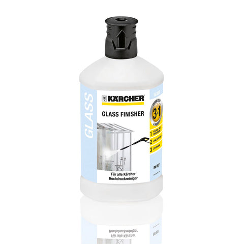 Karcher 1L Glass Finisher 3-in-1 Detergent, Clear Streak-Free Cleaner