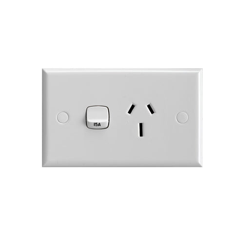 HPM 15A Single Powerpoint White 240V Surface Mount CD787/15WE