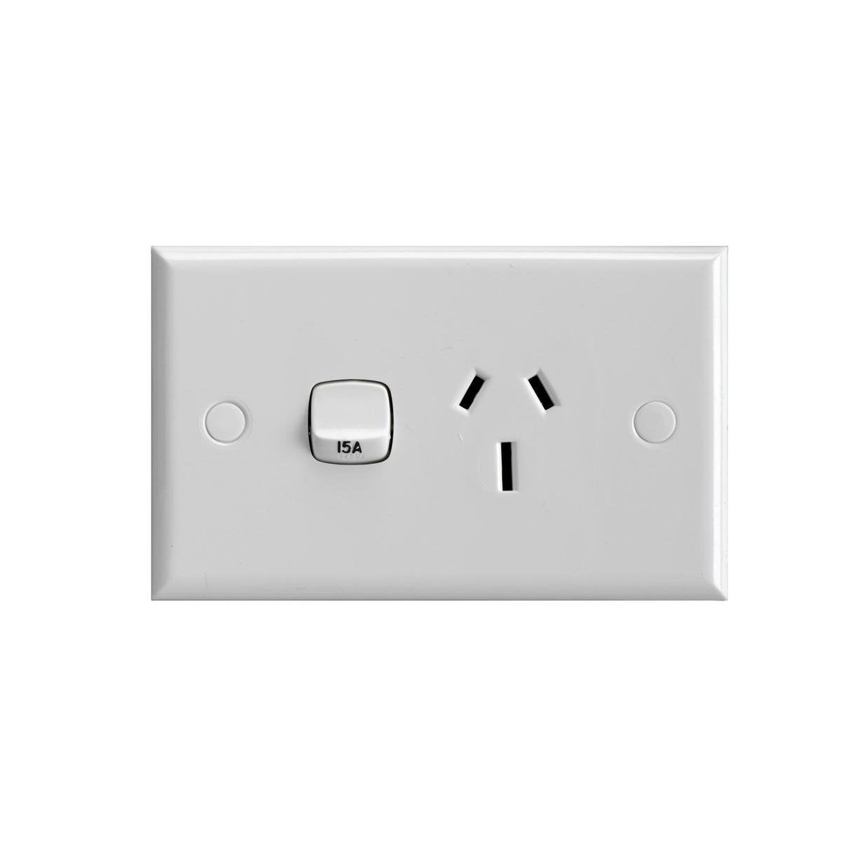 HPM 15A Single Powerpoint White 240V Surface Mount CD787/15WE