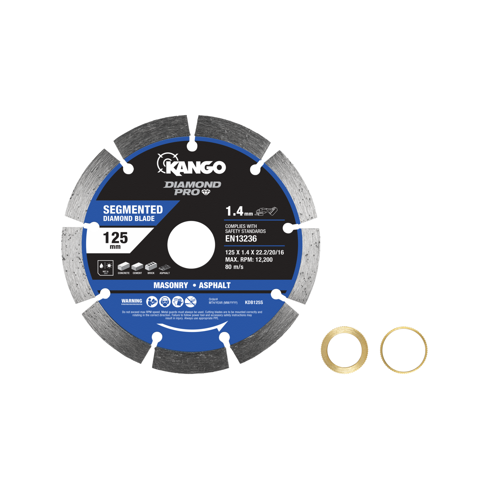 Kango 125mm Segmented Diamond Saw Blade KDB125S
