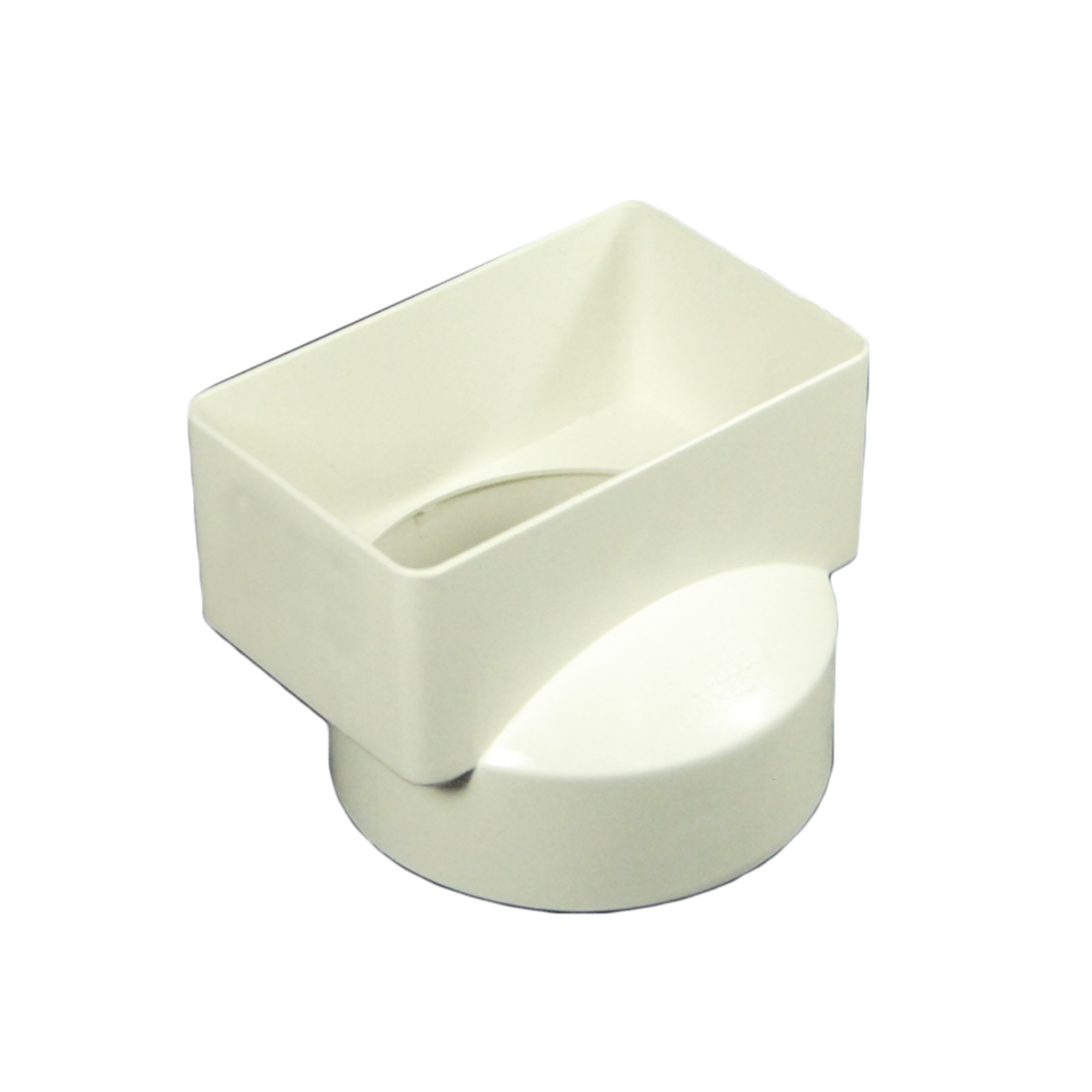 Icon Plastics 100 x 65mm to 90mm White PVC Downpipe Adaptor
