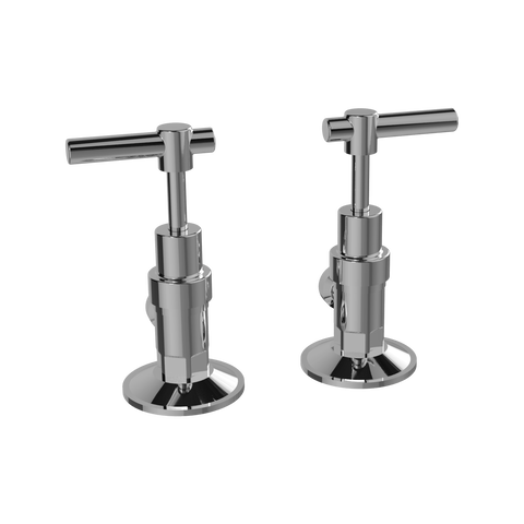 EZYFIX Chrome Modern Lever Retrofit 3/4 Turn Washing Machine Taps, Chrome on Brass, Universal Fit