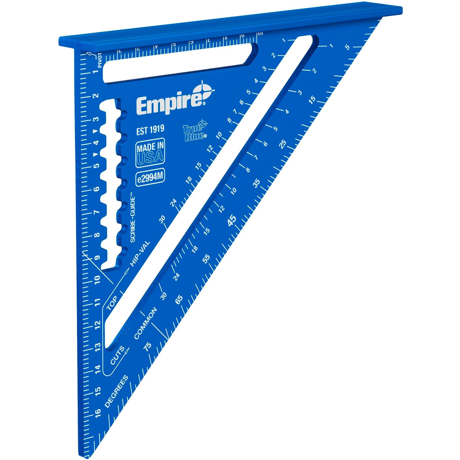 Empire True Blue 180mm Laser Etched Aluminium Rafter Square Metric