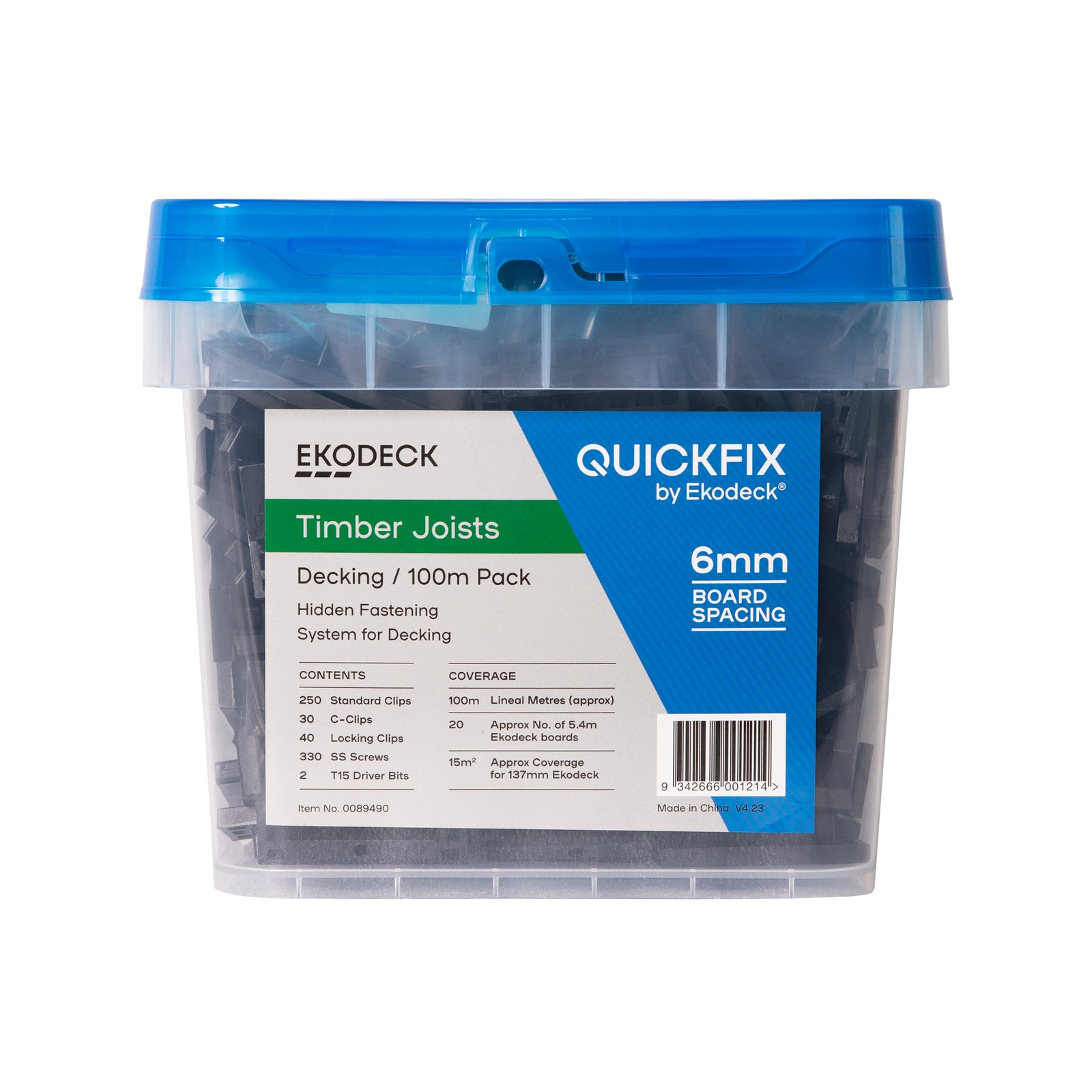 Ekodeck Quickfix 6mm 100Lm Kit for Timber Joists