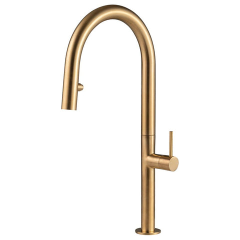 Rogerseller Myhill Sink Mixer with Pull Out Spray 6L/min - Brushed Gold, 5-Star WELS - 3606012614