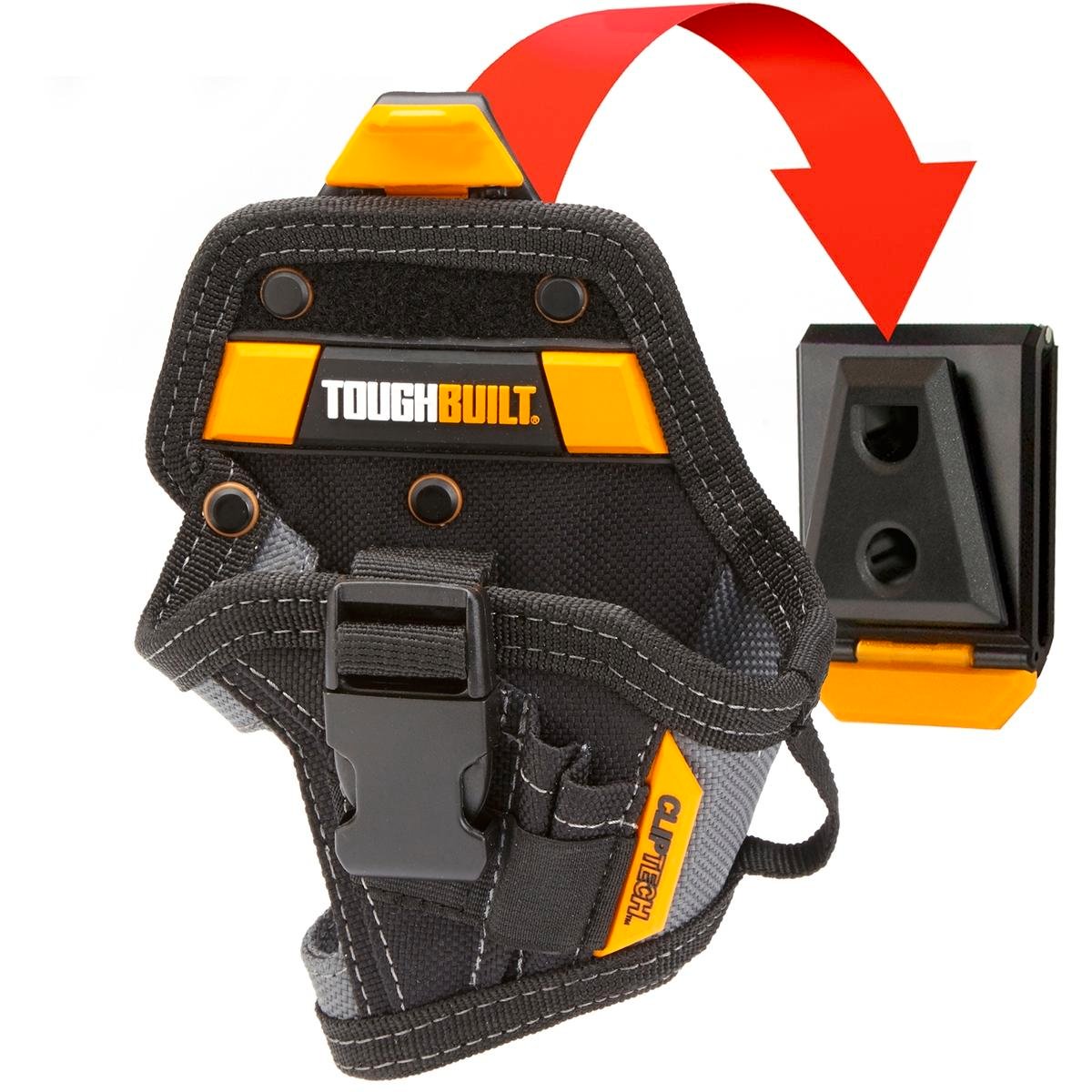 ToughBuilt Lithium-Ion Drill Holster, Polyester, 5 Pockets, ClipTech Hub