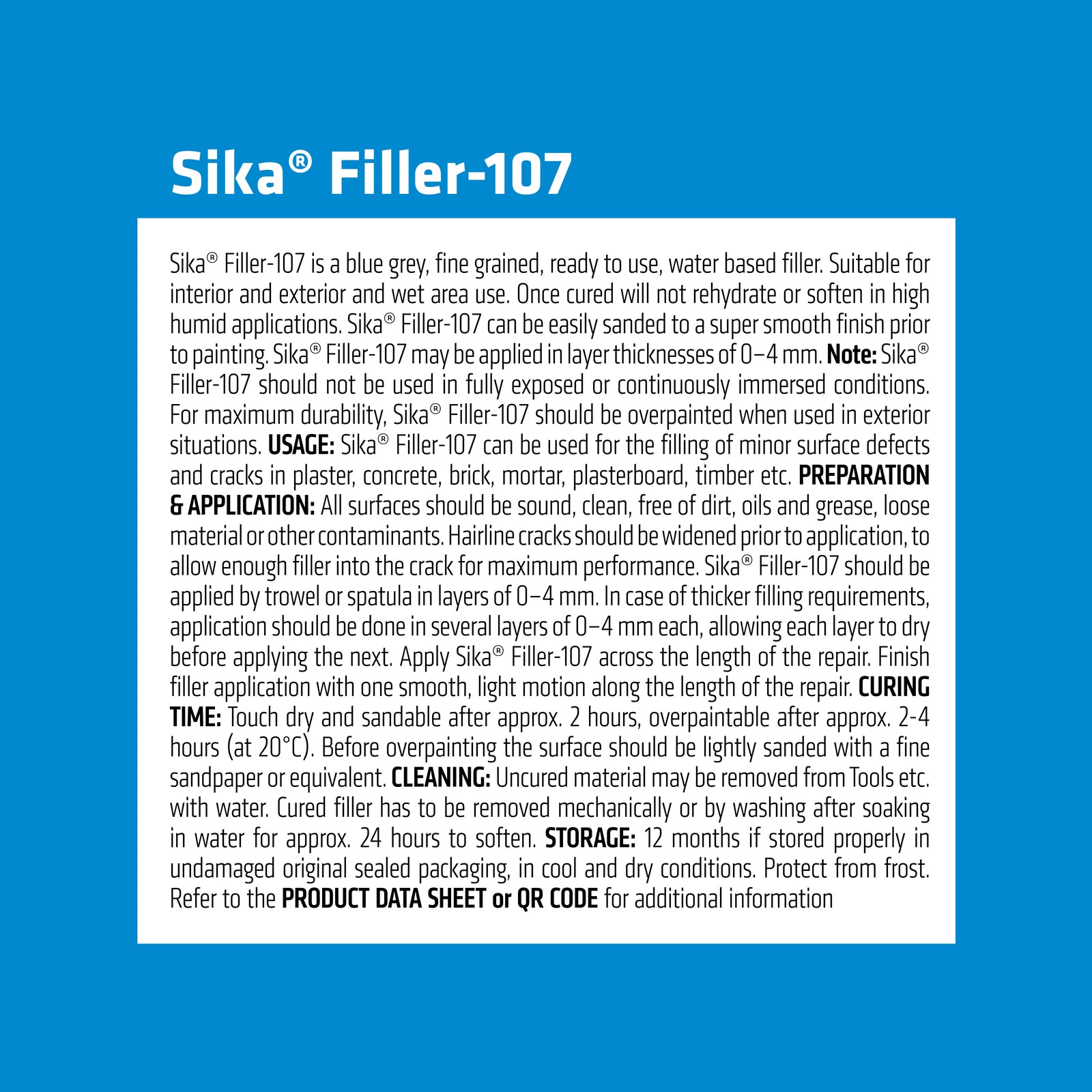 Sika 400ml Blue Grey 107 Wet Area Filler
