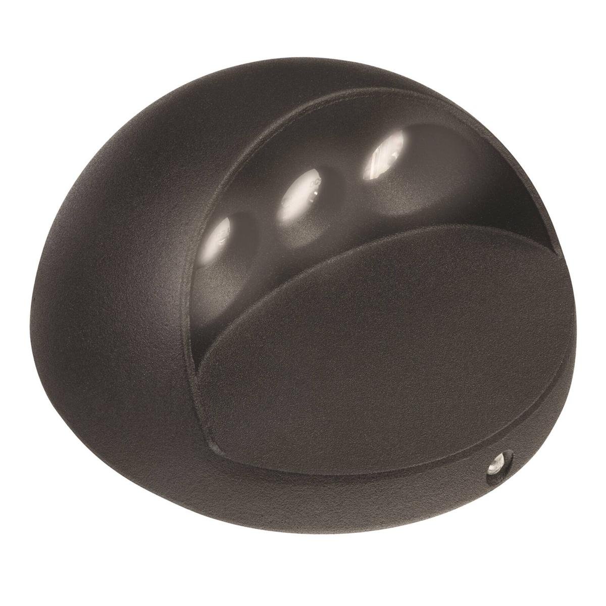 Brilliant 2W Black Waymaker Round Garden LED Step Light - 88mm x 88mm x 44mm - SuperSaverAU - view 1