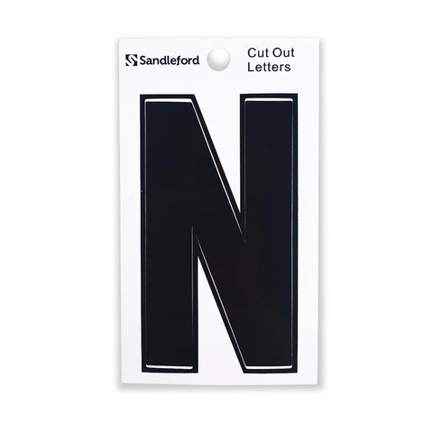 Sandleford 85mm Black Cut Out Self Adhesive House Letter N - SuperSaverAU - view 1