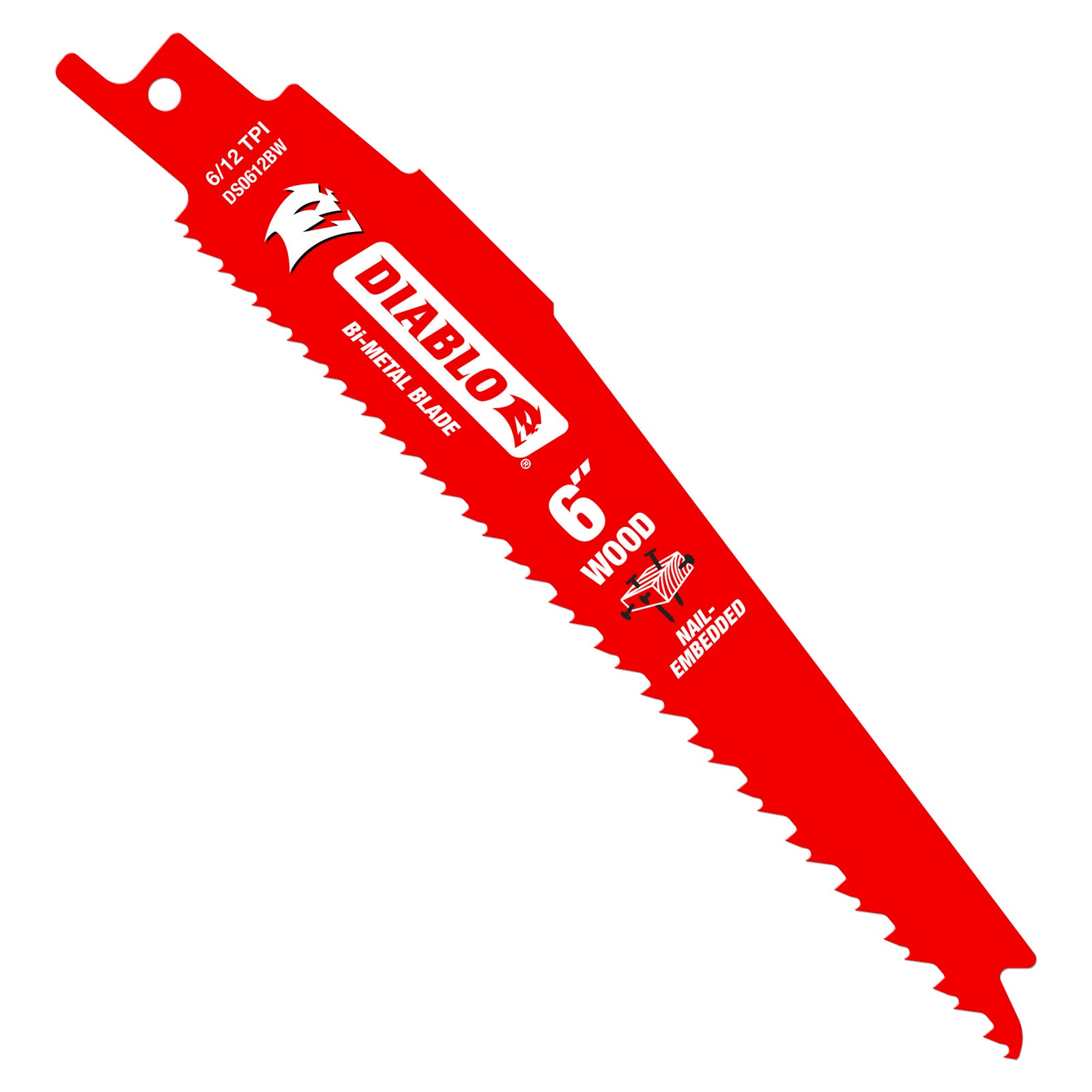 Diablo 6" Bi-Metal Reciprocating Saw Blades for Nail Embedded Wood 5 Pack