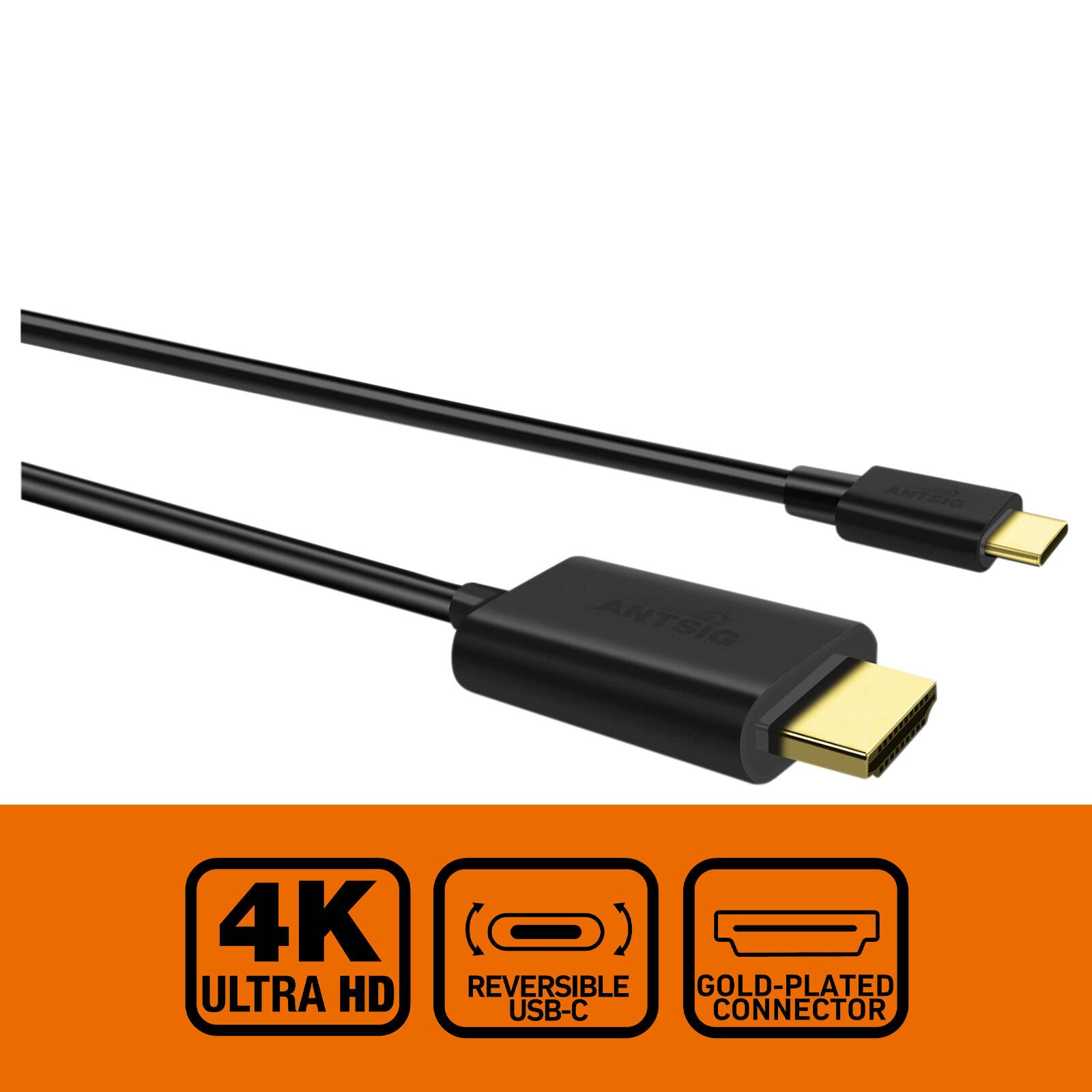 Antsig 2m USB-C to HDMI Lead Black AP5891