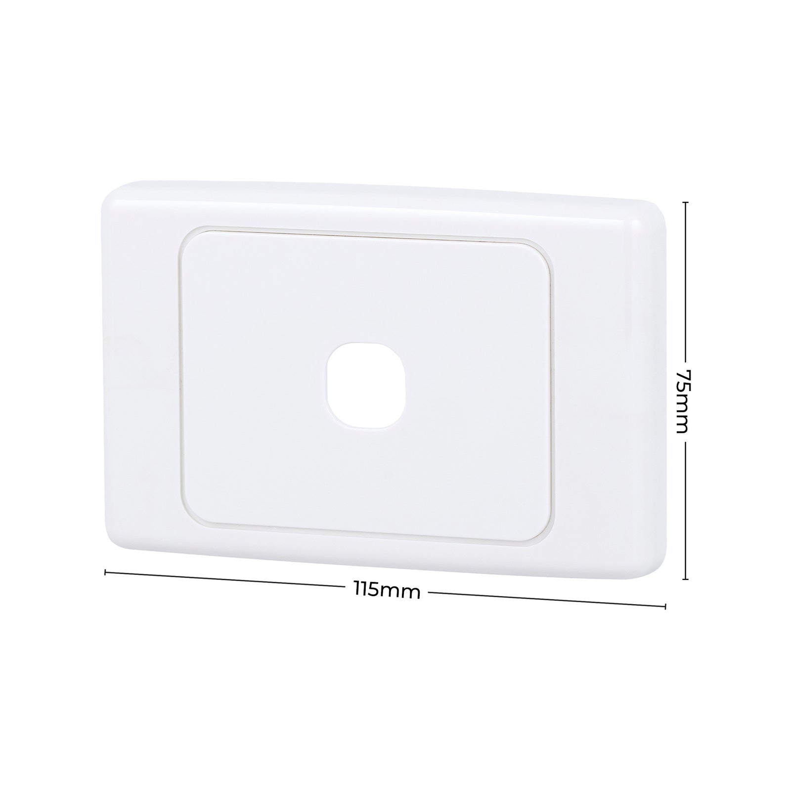 DETA 1 Aperture Grid Plate White Plastic 75mm x 115mm Indoor