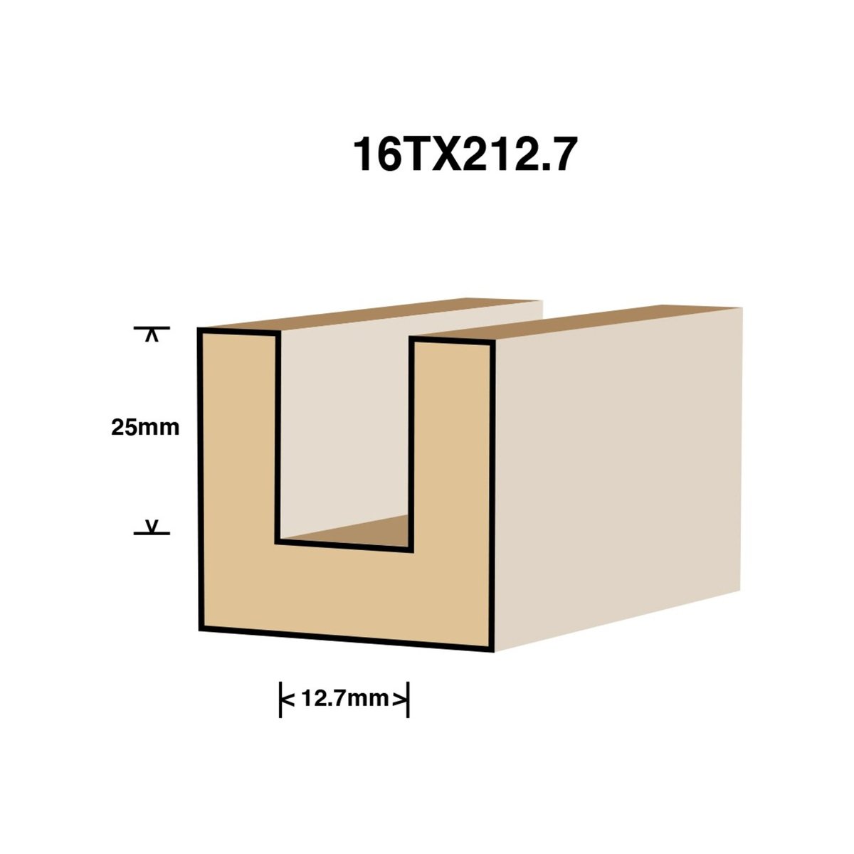 Ultra Extra Long Straight Router Bit 12.7mm Tungsten Carbide Tipped 1/4 Shaft