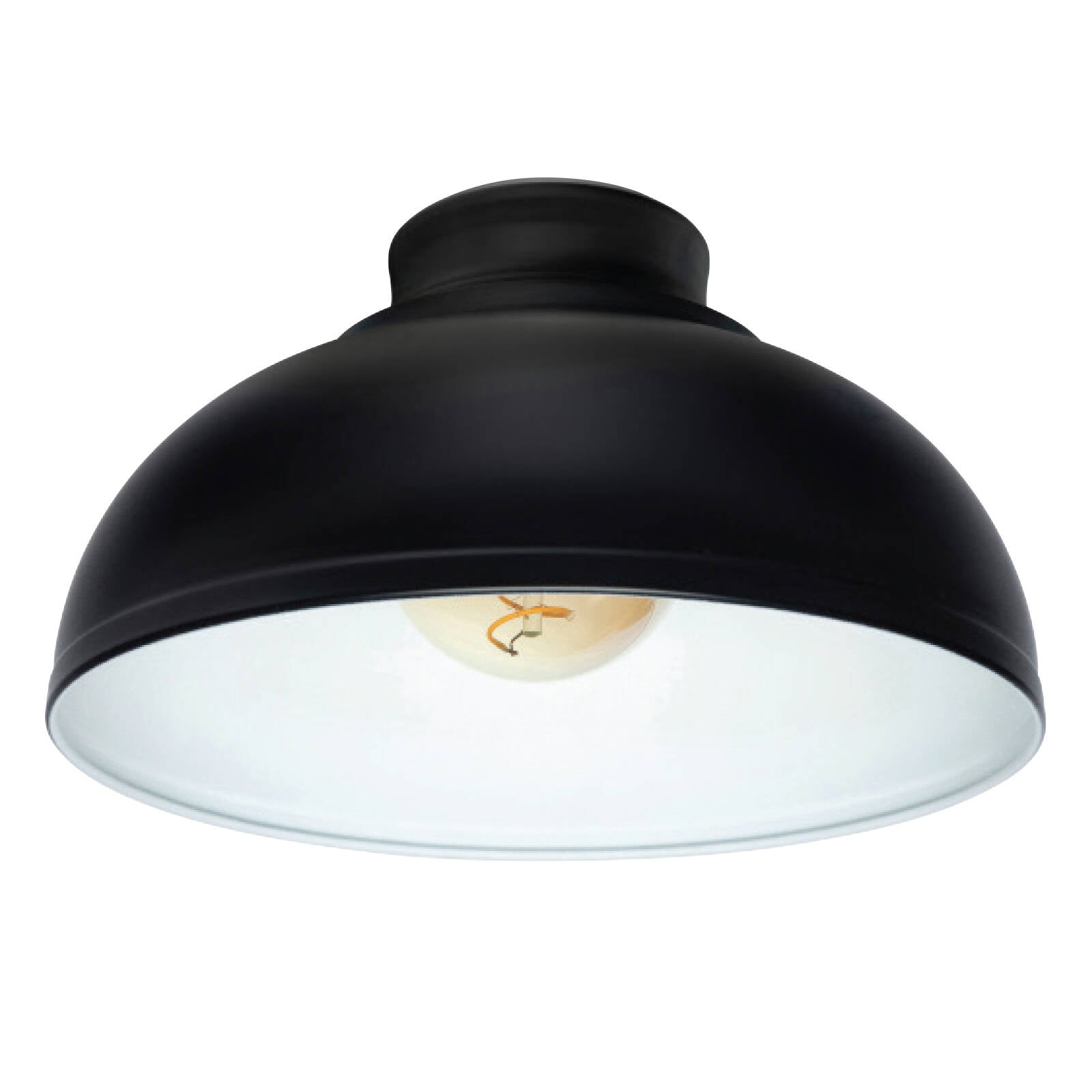 Brilliant Foundry 28cm Matt Black DIY Batten Fix Light Shade B22