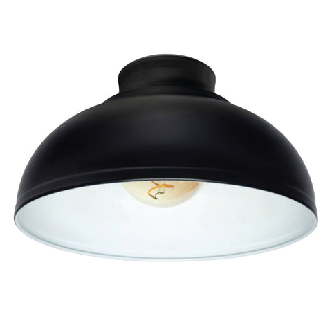 Brilliant Foundry 28cm Matt Black DIY Batten Fix Light Shade B22
