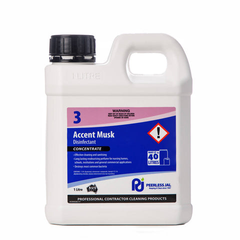 Peerless JAL Accent Musk Disinfectant Concentrate, Antibacterial, 1L