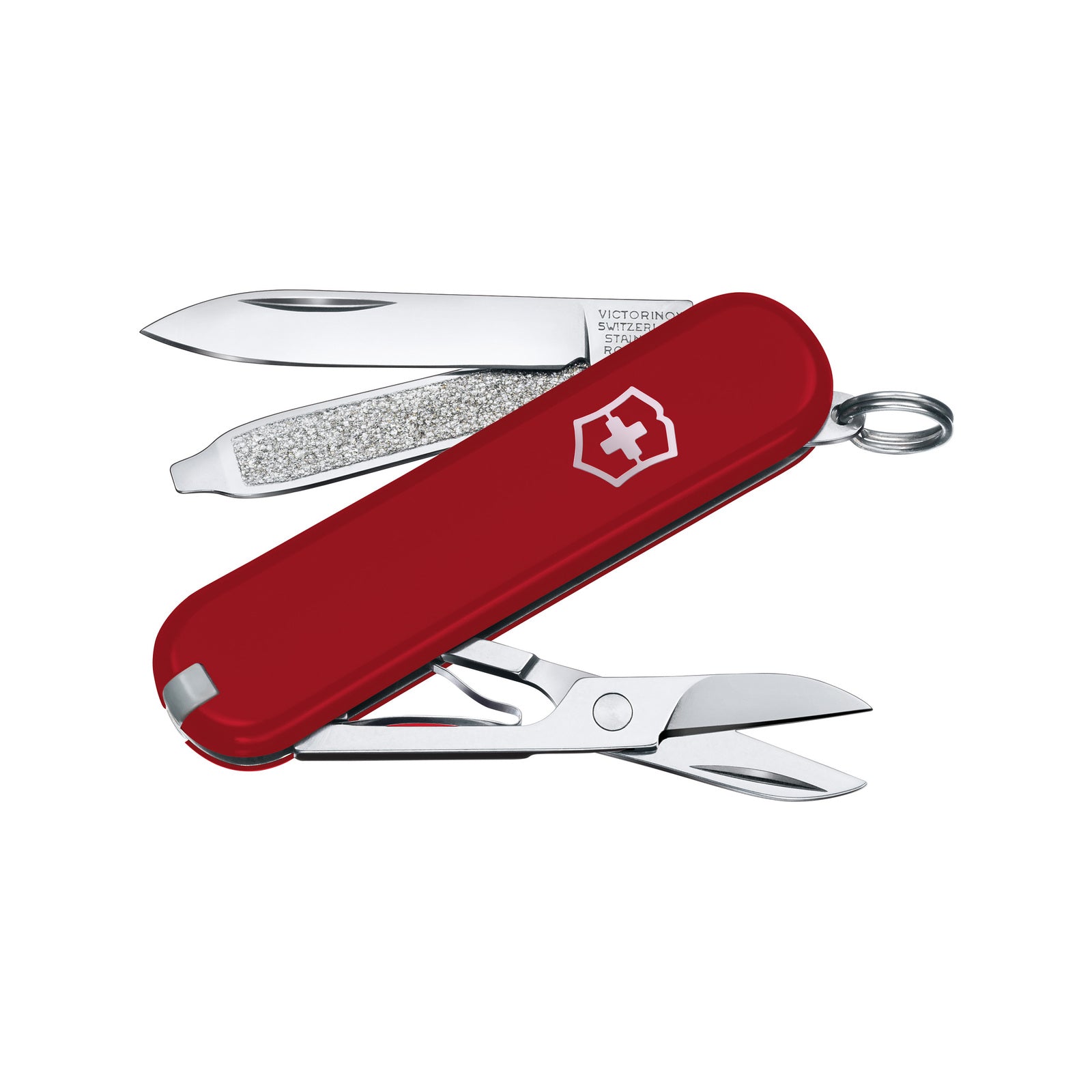 Victorinox Classic SD Swiss Army Pocket Knife, Red, Stainless Steel, 34mm Blade
