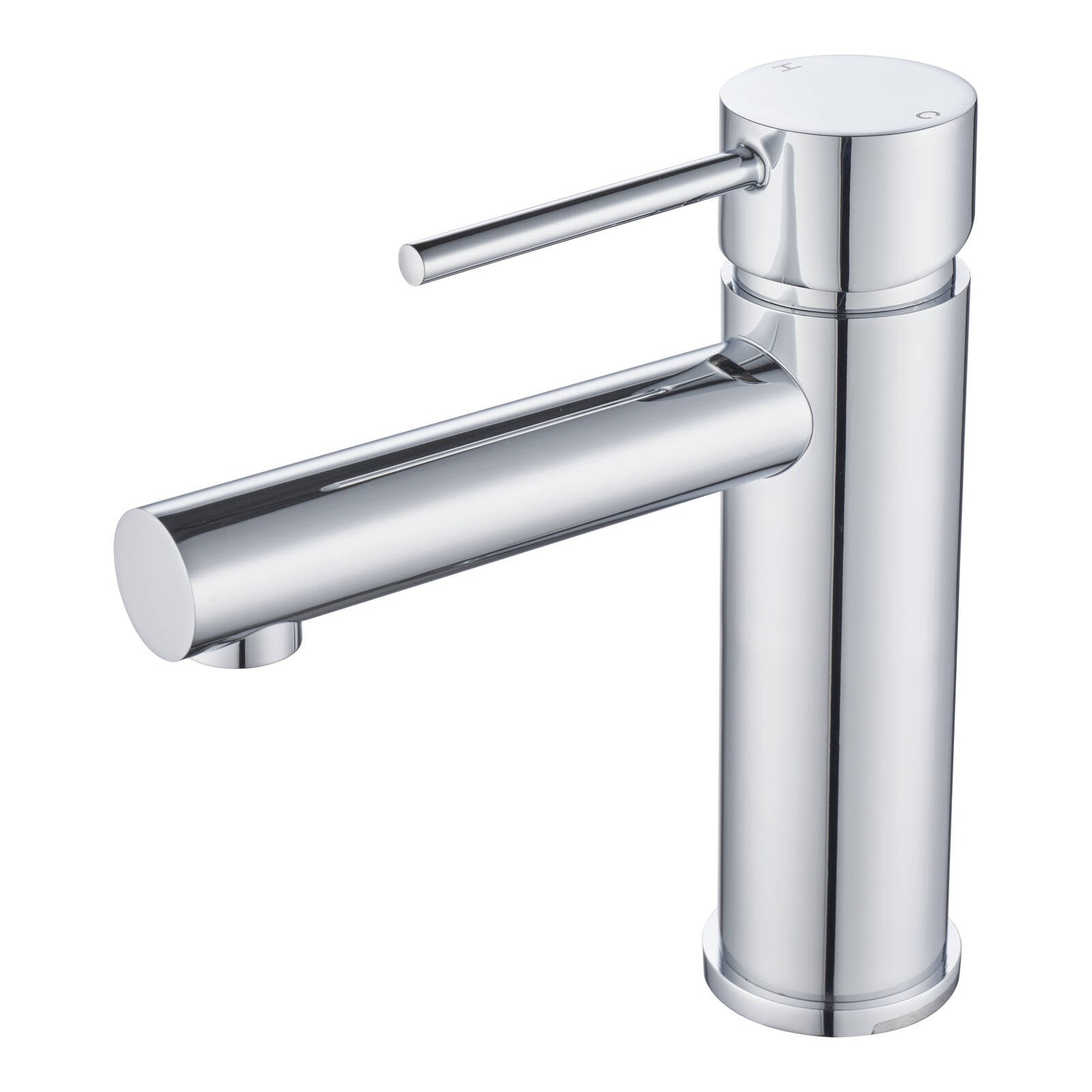 Mondella Resonance 35mm Chrome Pin Lever Basin Mixer, 7.5L/min 4 Star WELS Grade 304 Stainless Steel