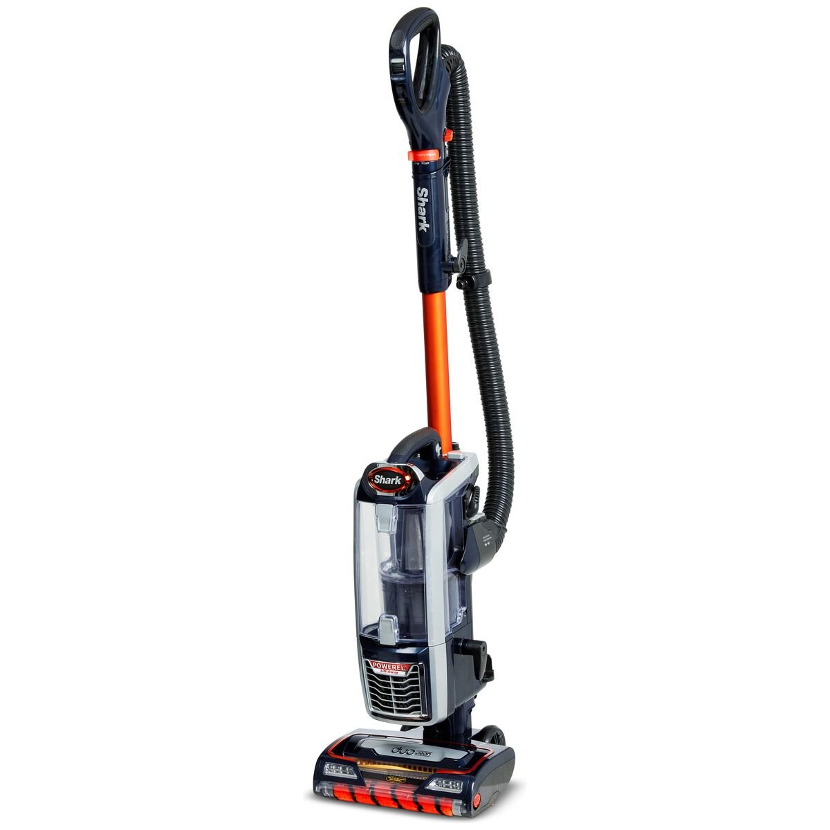 Shark Corded Upright Vacuum - Self-Cleaning Brushroll, DuoClean, Powered Lift-Away, Navy and Orange - NZ801