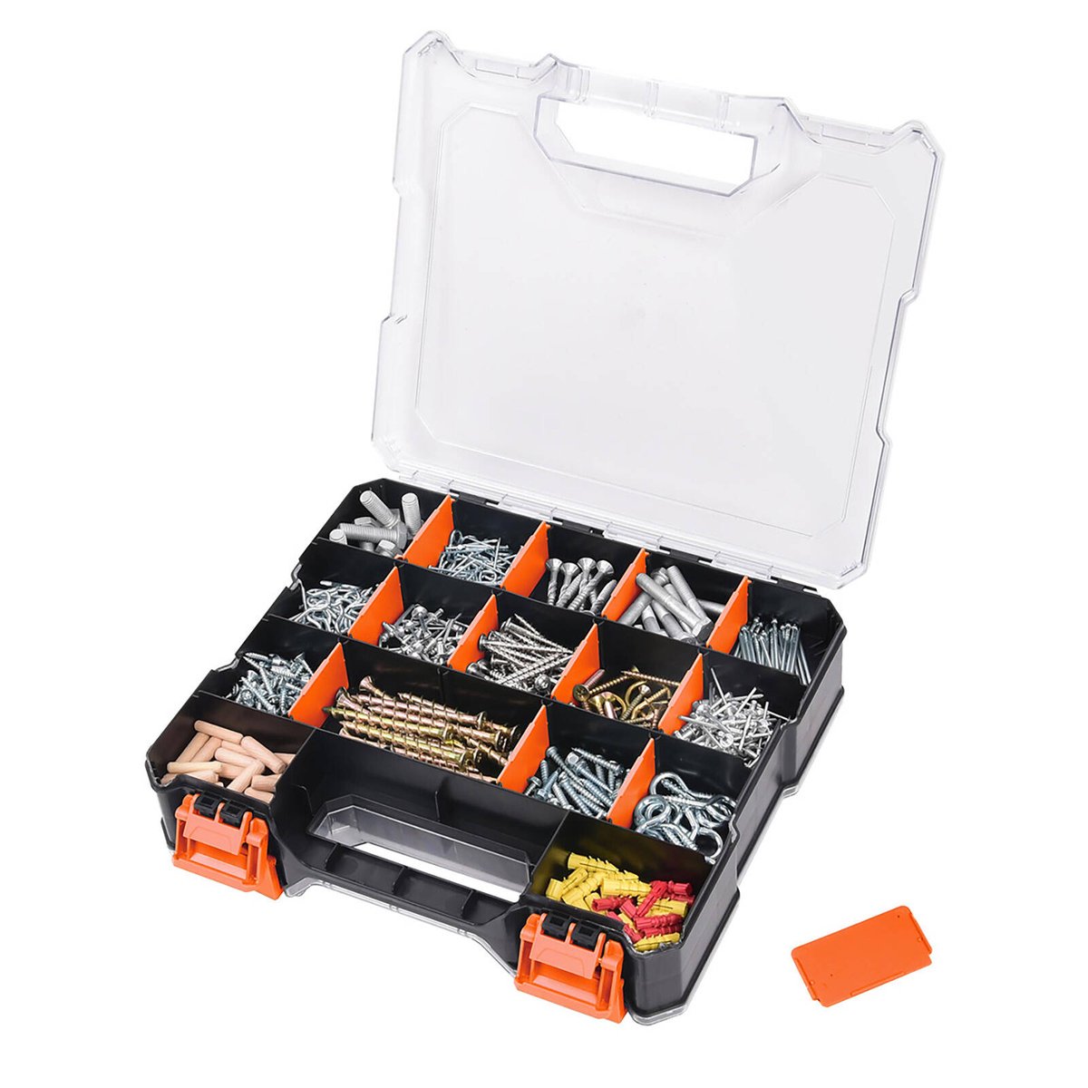 Tactix 315mm Double Sided Organiser - Trade Grade - Removable Dividers - Clear Lid - SuperSaverAU - view 4