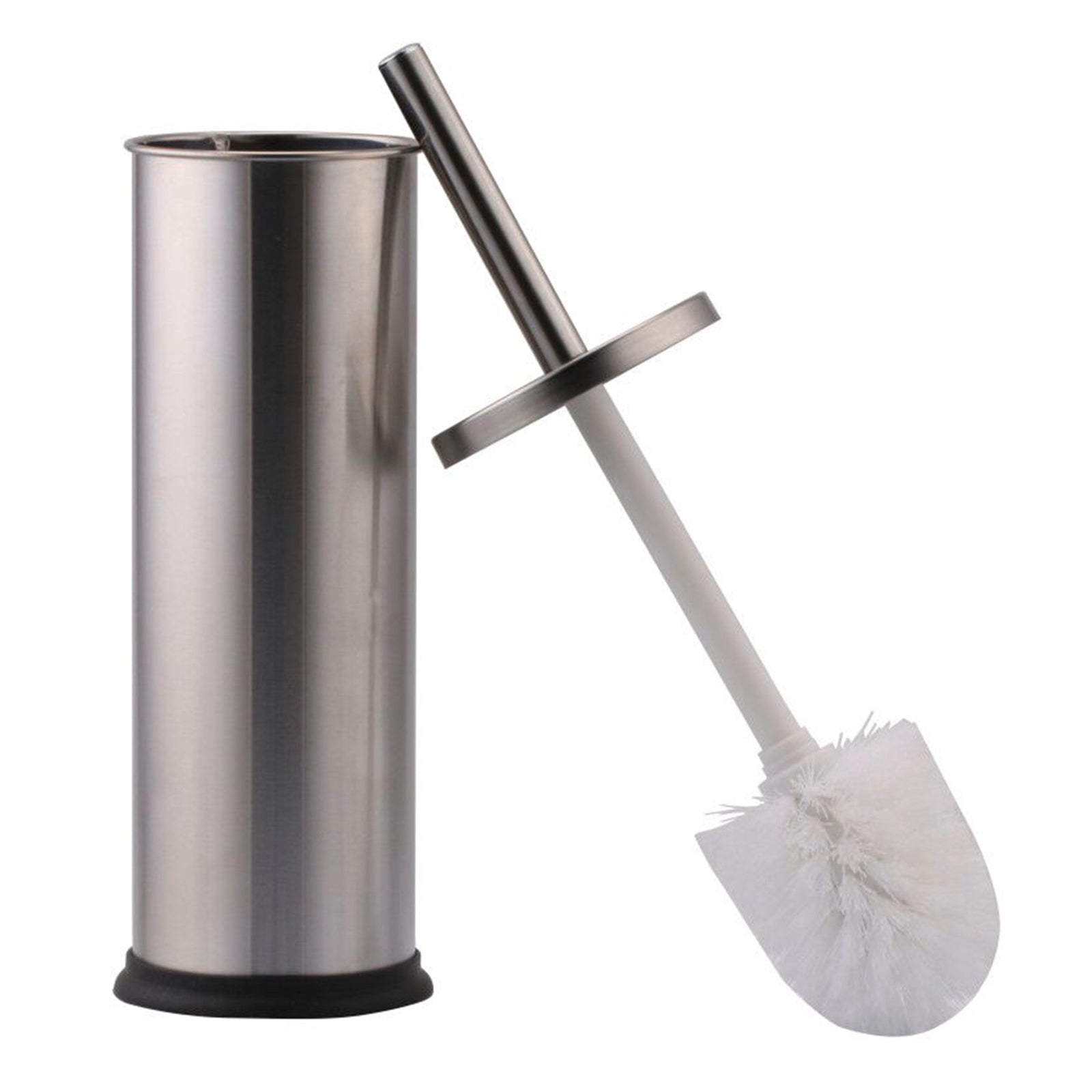 All Set Stainless Steel Toilet Brush with Polypropylene Bristles
