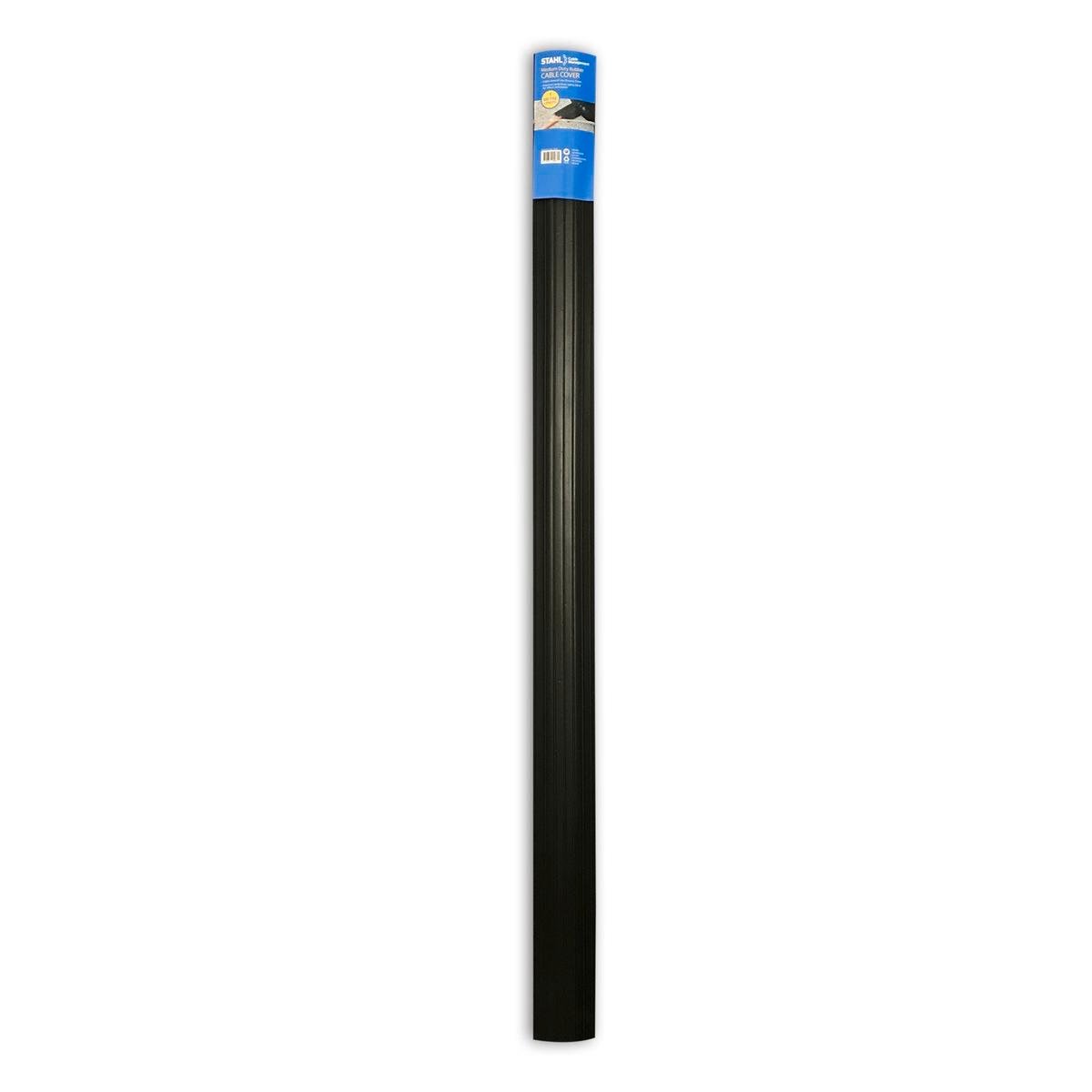 Stahl 65mm x 1m Light Duty Rubber Cable Cover Black Floor Protector