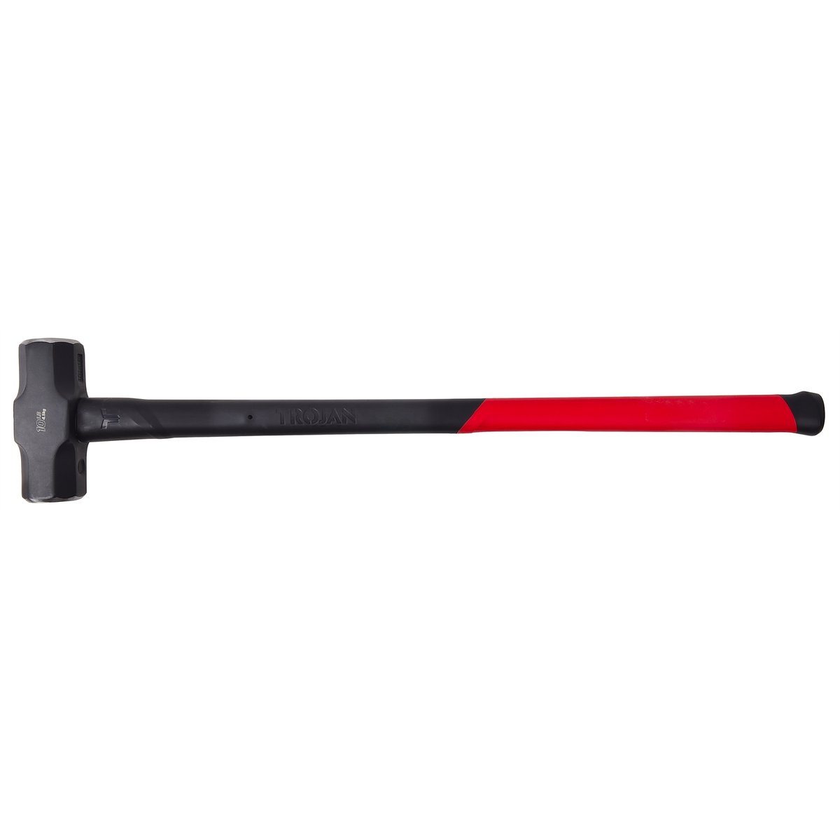 Trojan 10lb Fibreglass Sledge Hammer - Carbon Steel Head - Red and Black - SuperSaverAU - view 4