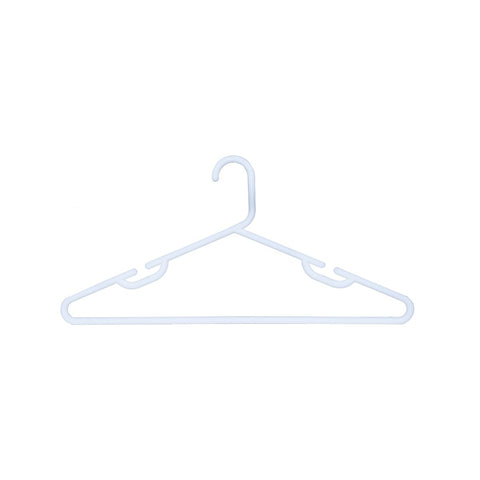 Practa White Heavy Duty Plastic Tube Clothes Hangers 15 Pack - 445mm x 215mm - Anti-Slip Notches - Extra-Wide Design - SuperSaverAU - view 1