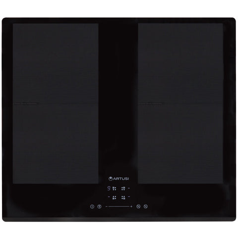 Artusi 60cm Induction Cooktop - Black Ceramic Glass, 4 Zones with Boost, FlexiZone, Touch Controls - AID1000