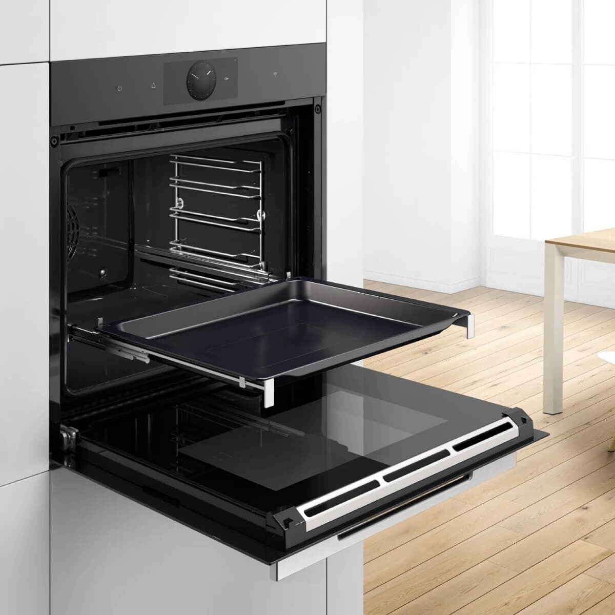 Bosch Full Extension Clip-On Rails - Stainless Steel Finish - Bosch Ovens Only - HEZ638000