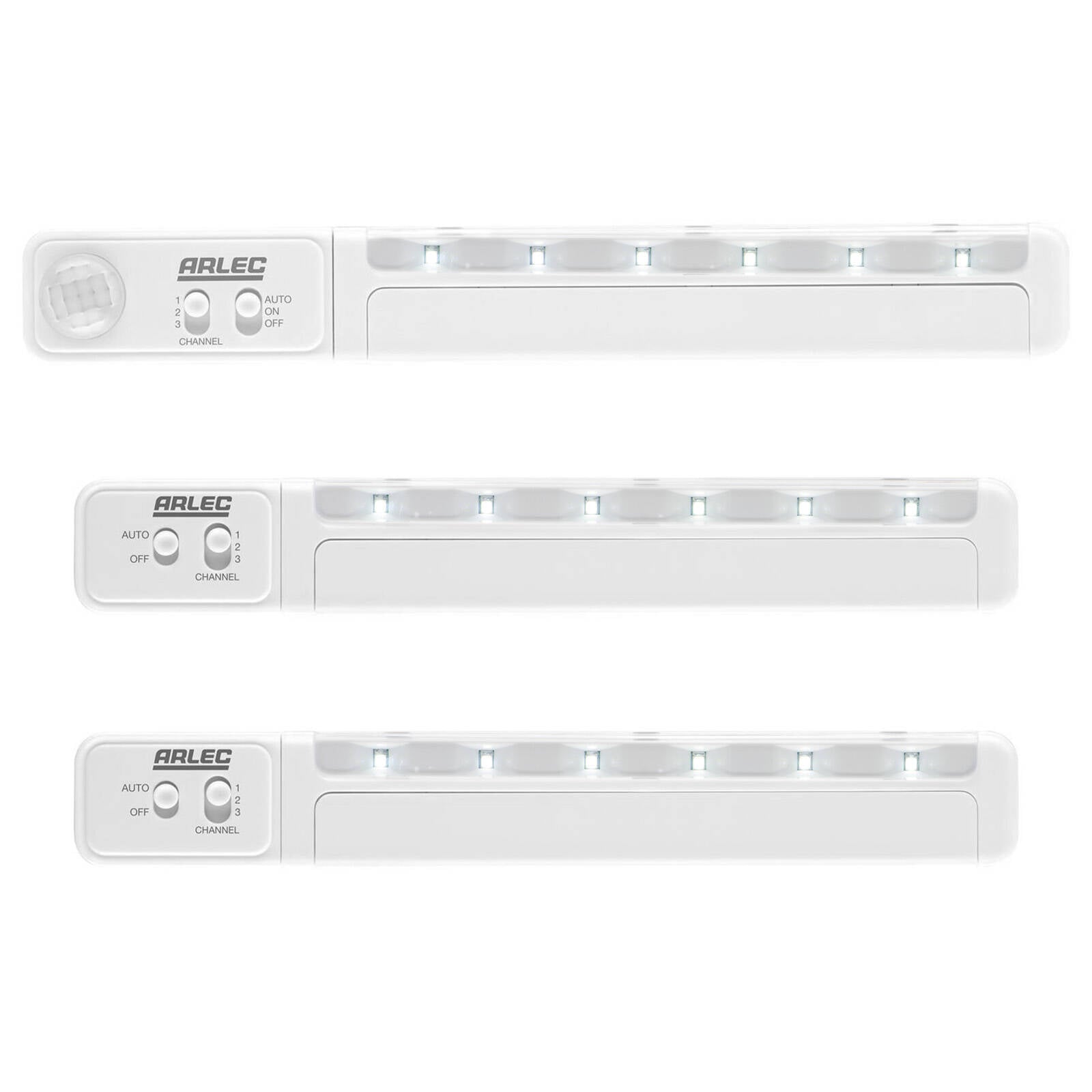 Arlec LED Wireless Linkable Sensor Light Kit White - 3 Pack NL0046