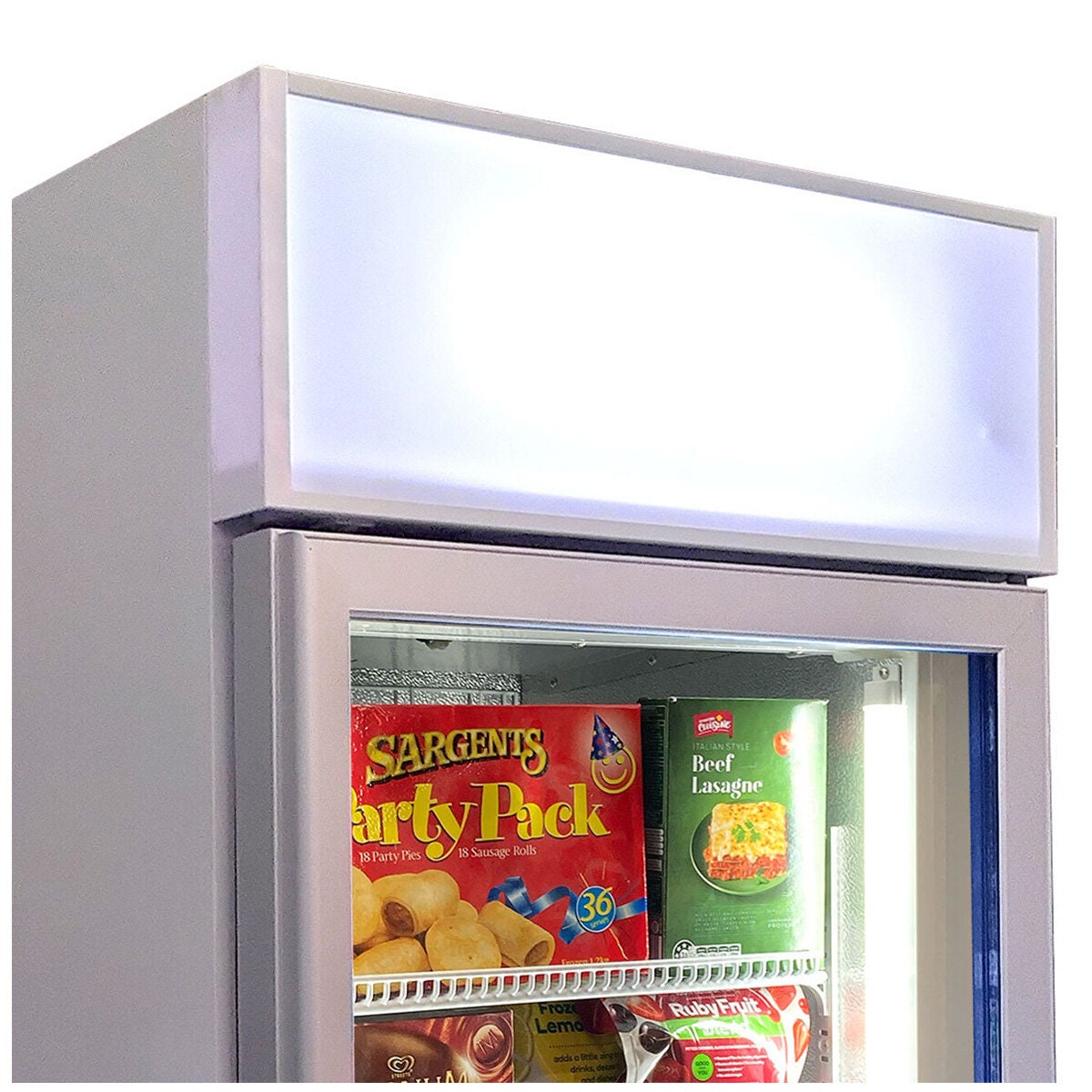 Schmick 380L upright glass door freezer - white finish, 2 star energy rating - HUS-F5