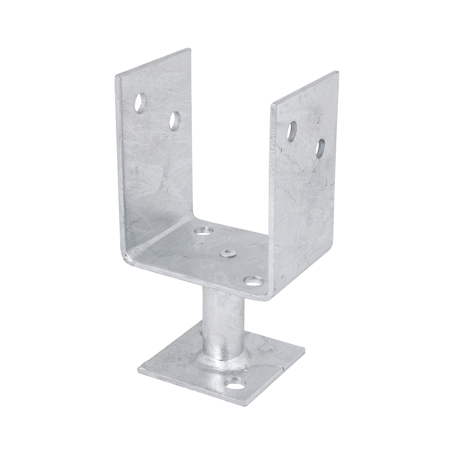 Pryda 65 x 90mm M10 Full Stirrup Post Anchor, Galvanised Steel