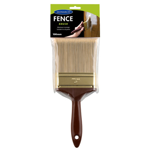 Monarch 100mm Fence Brush Synthetic Filament Plastic Handle for Rough Surfaces