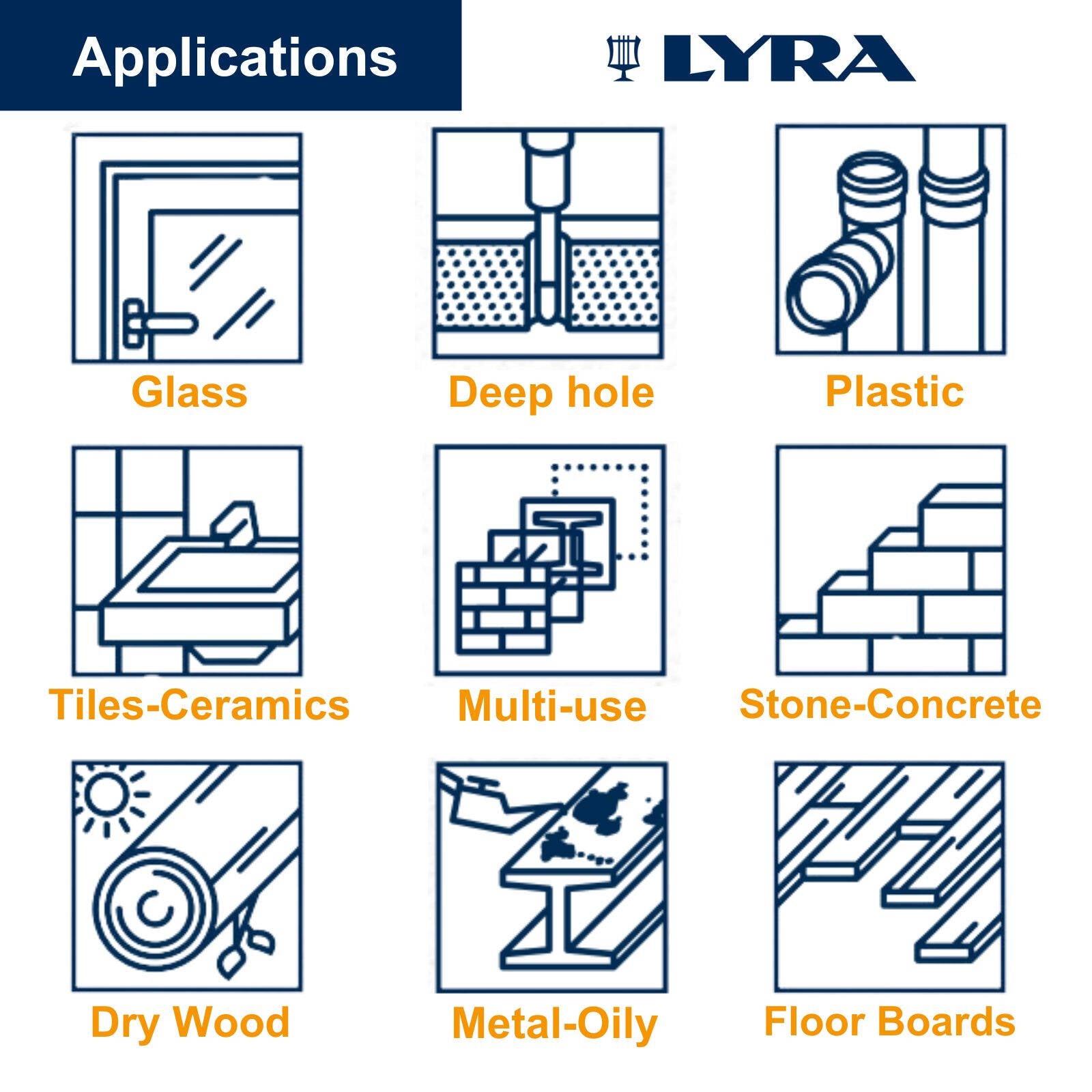 Lyra Blue Deep Hole Permanent Construction Marker