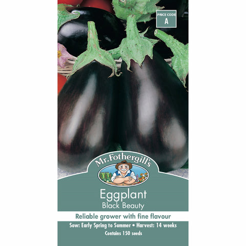 Mr Fothergill's Black Beauty Eggplant Vegetable Seeds