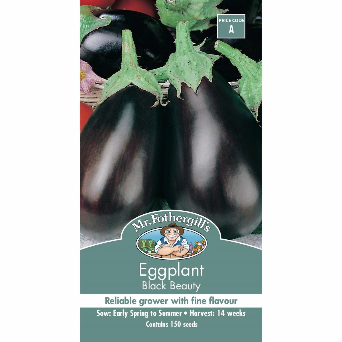 Mr Fothergill's Black Beauty Eggplant Vegetable Seeds