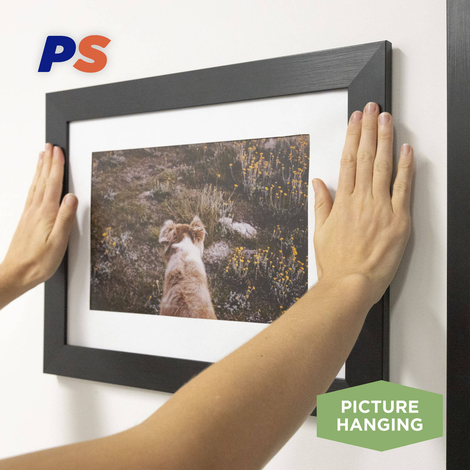 Permastik Large White Picture Strips - 12 Pairs Self-Adhesive Plastic