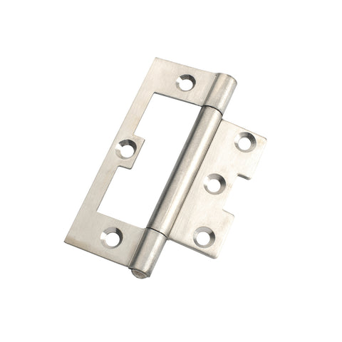 Lane 100 x 65 x 2mm Polished Stainless Steel Fixed Pin Non Mortise Hinge - Indoor