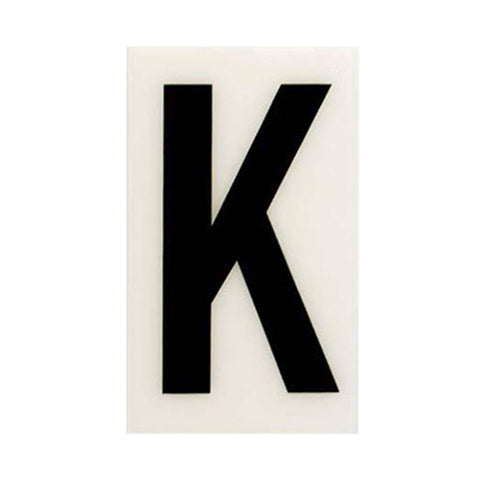 Sandleford 85mm White Self Adhesive House Letter K - Weather Resistant Polycarbonate