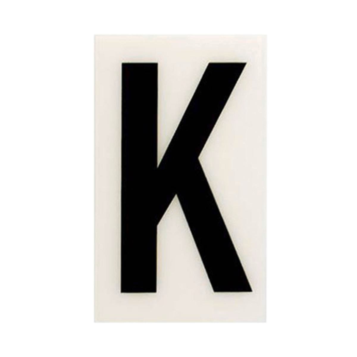 Sandleford 85mm White Self Adhesive House Letter K - Weather Resistant Polycarbonate