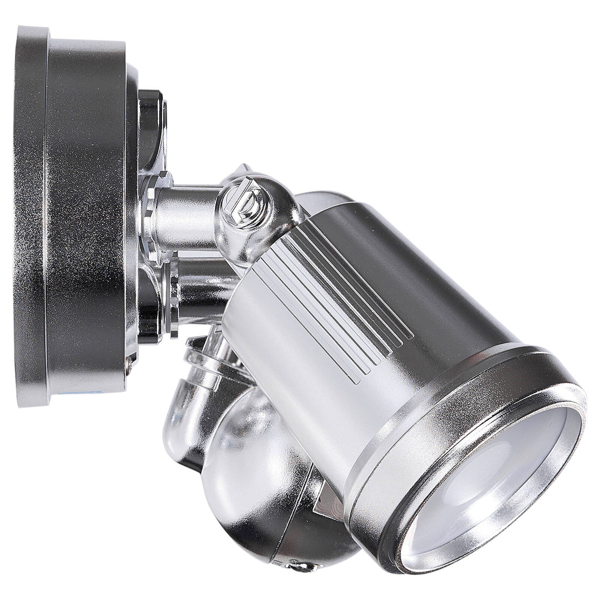 Brilliant Raptor III Nickel Twin LED Security Light 20W Motion Sensor Outdoor 22605/13